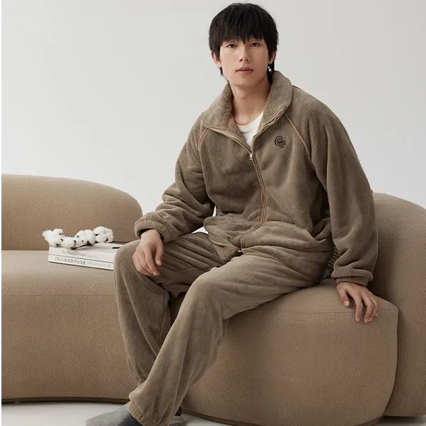 Floating light islands Men Pajama Sets-2