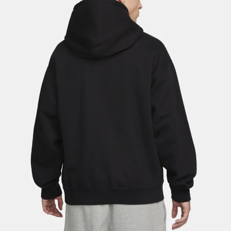 プ*数様 Nike Stussy スウェットパーカー　黒 Men's Nike x Stussy Loose Fit Hoodie Pullover Fleece Zip