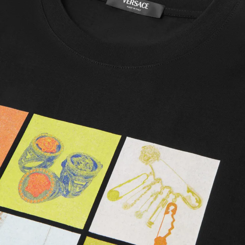 VERSACE Graphic Printed Crewneck T Shirt-3
