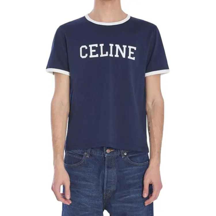 CELINE T Shirt Men's Marine Blue-2