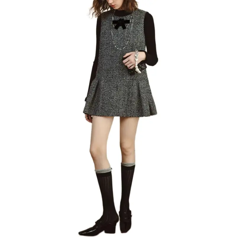 AIVEI Sleeveless Dress Women's Black-2