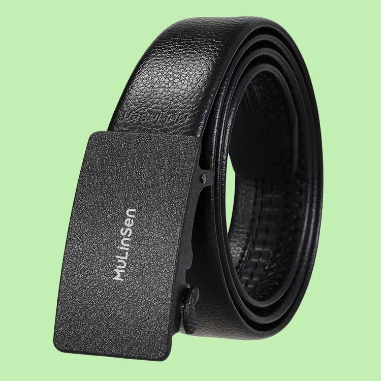 Mulinsen Pu+Alloy Leather Belts Men's 3.5cm-1