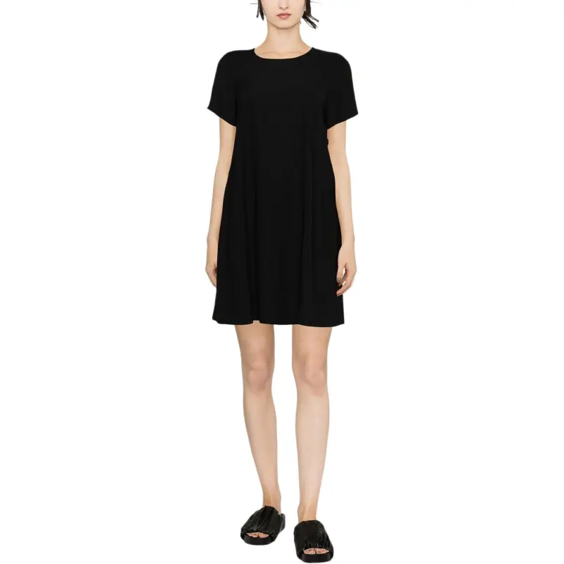 EMPORIO ARMANI SS23 Short Sleeved Dress Women's Black-1