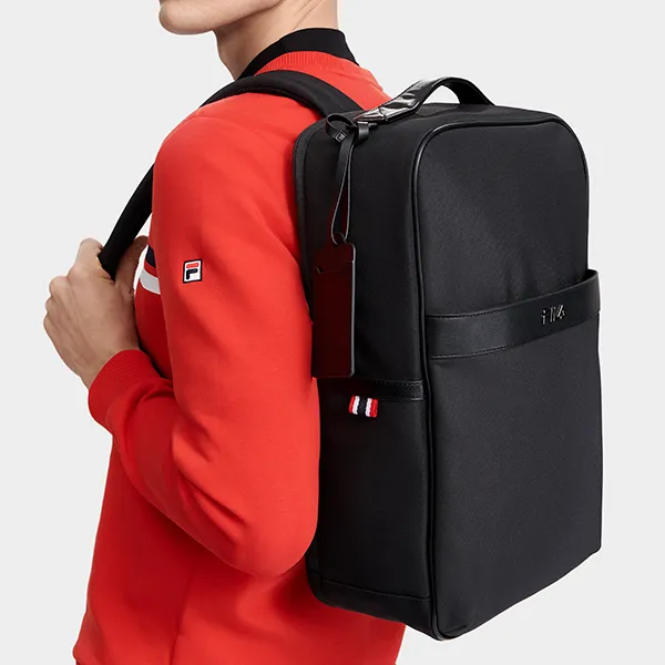 FILA Fabric Laptop Backpack Extra Small Men's Jet Black-4