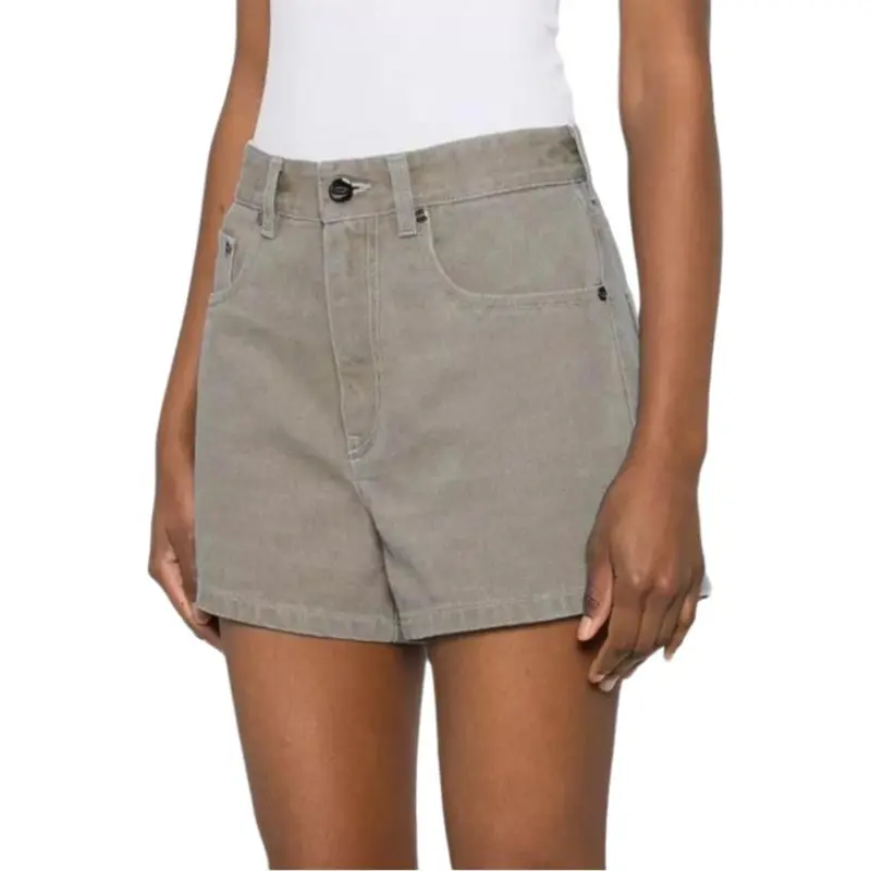 FENDI Stamp 1925 Logo embroidered Denim Shorts-3
