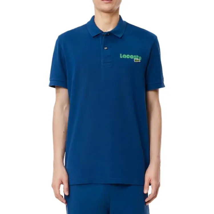 LACOSTE Logo print Piqué Polo Shirt-3