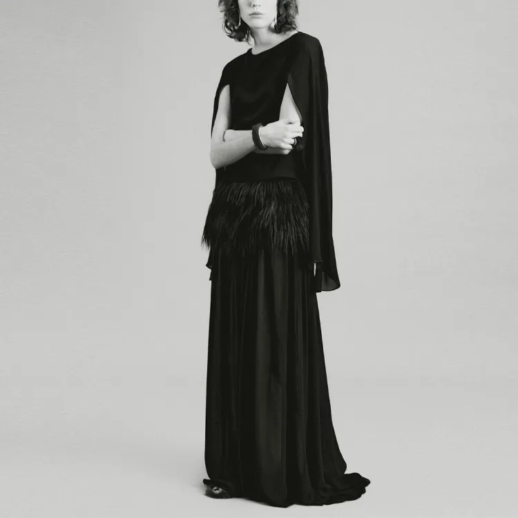 ZARA Long Sleeved Dresses Women's Black-2