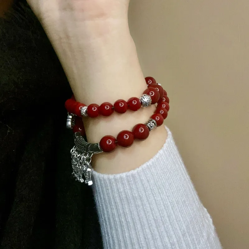 Mù Shàng Yún Yě Colored Glaze Bracelets Women's-5
