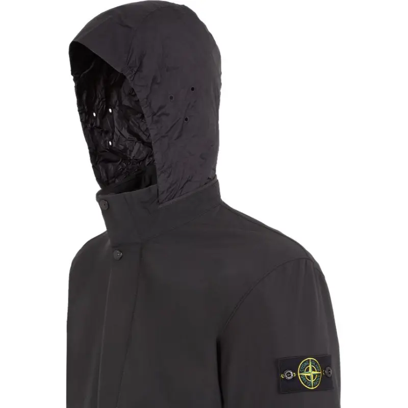 STONE ISLAND Funnel Neck Logo Patch Jacket-4