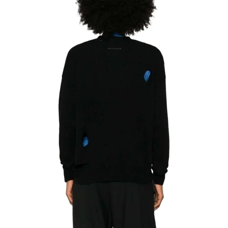MM6 Maison Margiela Logo Printed Knitted Cardigan-4