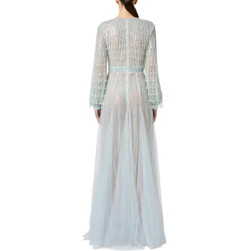 Elisabetta Franchi Sequin embellished Gown-4