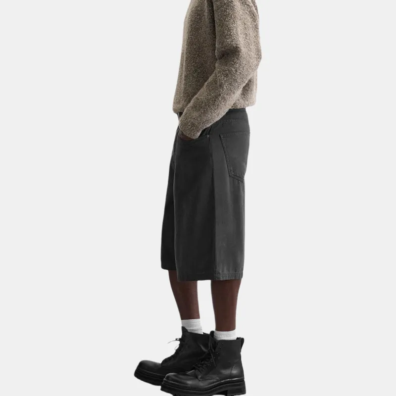 ZARA Denim Shorts Men's Coal Gray-4