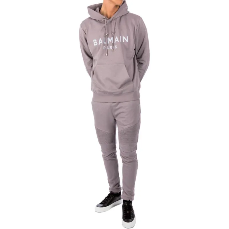 BALMAIN Knitted Sweatpants Men's Gray-2