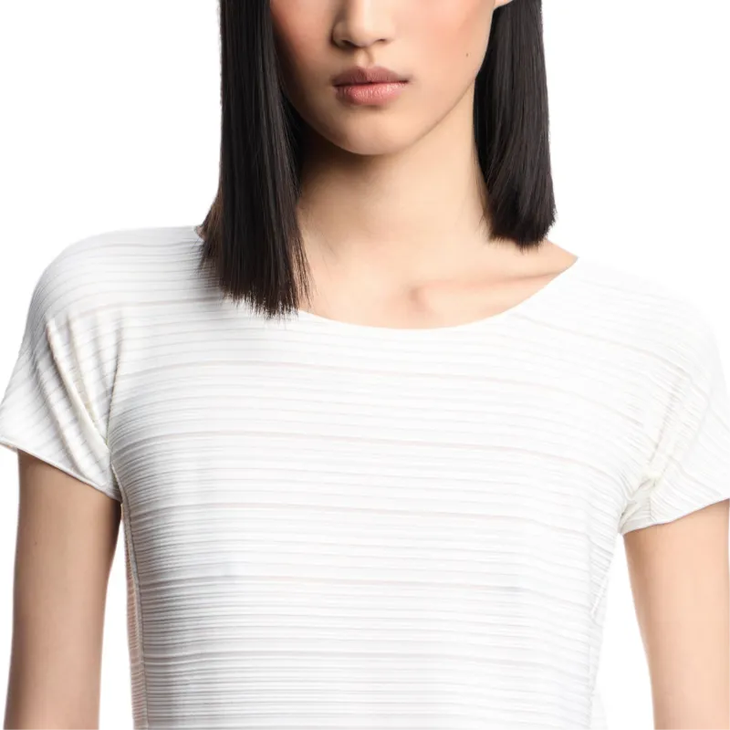 EMPORIO ARMANI Stretch Jacquard Motif Nylon jersey T shirt-4