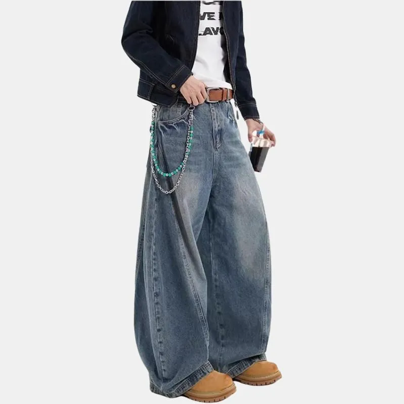 QOTRIOCK Jeans Men Blue-2