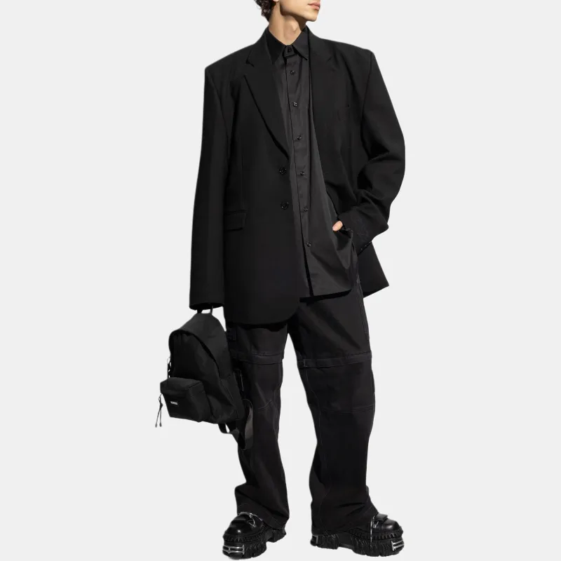 Vetements Logo Printed Collared Long Sleeve Shirt-3