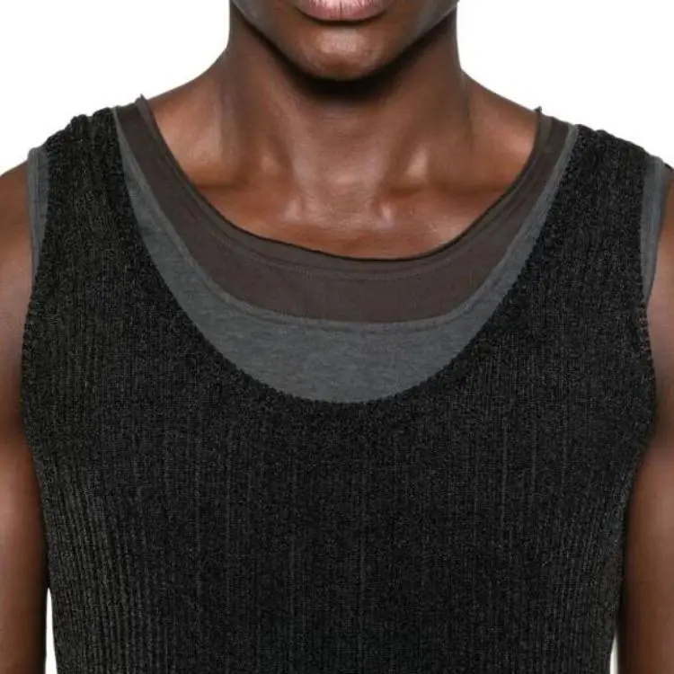FENDI Tank Tops Men Black-4