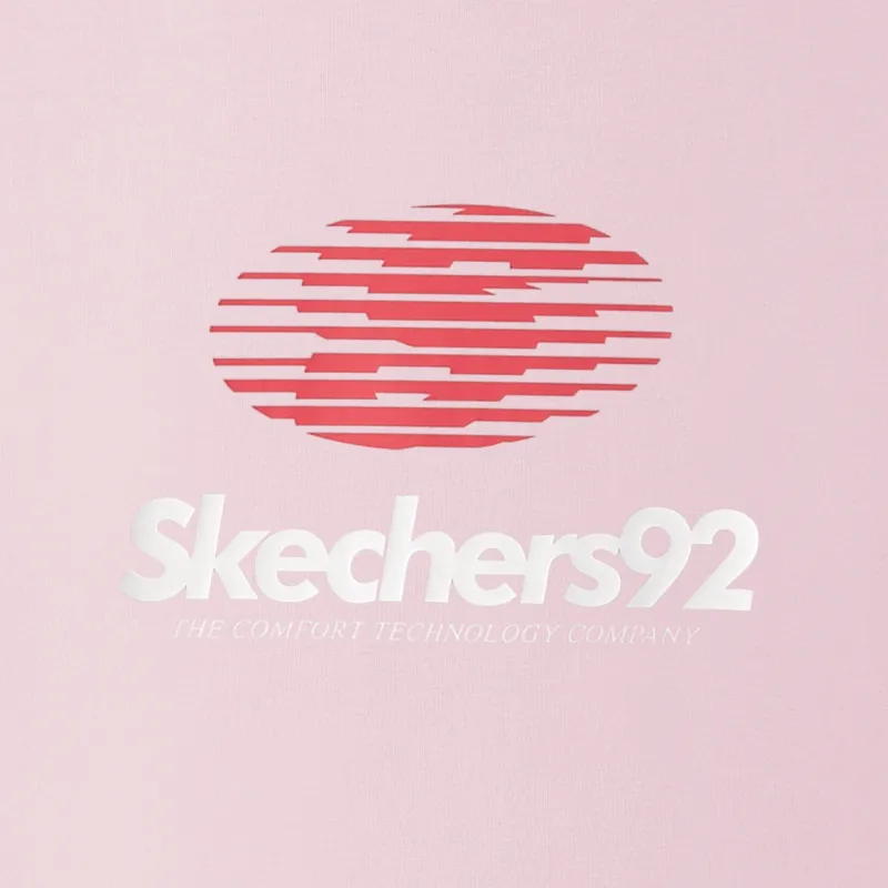 Skechers Sports Life Collection T Shirt Unisex Gray Pink-4