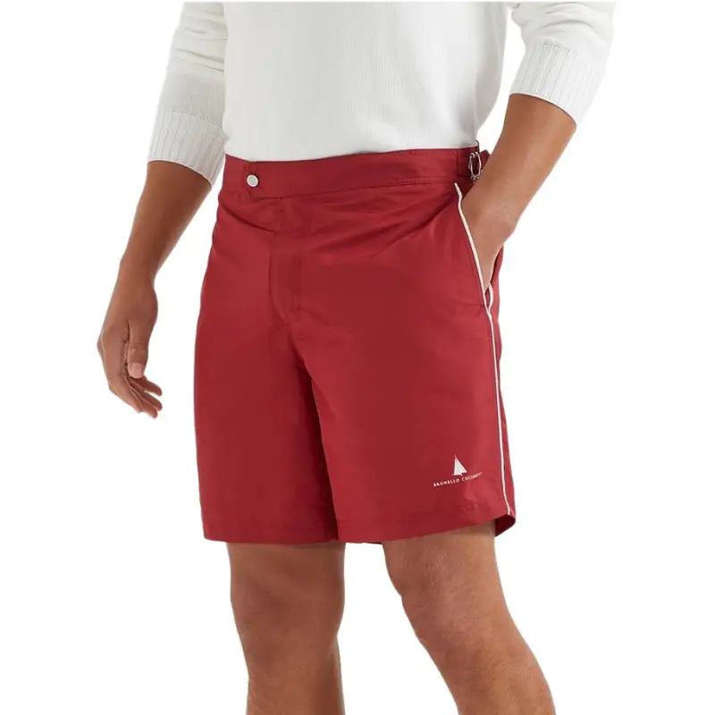 Brunello Cucinelli Logo print Swim Shorts-2