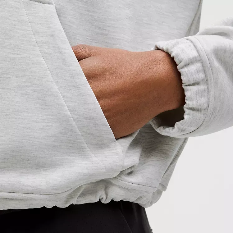 Lululemon Brushed Softstreme Half ZipSoftstreme™ Jackets Coats Women's Gray White-3