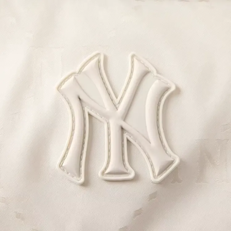 MLB MONOGRAM Series New York Yankees Team Down Jacket Women's Dark Cream-5