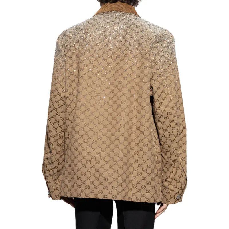 GUCCI Monogrammed Collared Jacket-3