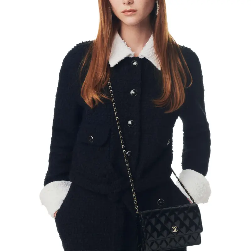 CHANEL 25P Spring Summer Preview Collection Jackets Coats Women's Black-2