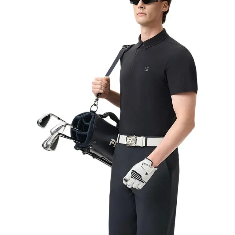 FILA Golf Series SS25 Polo Shirt Men's Pitch Black-5