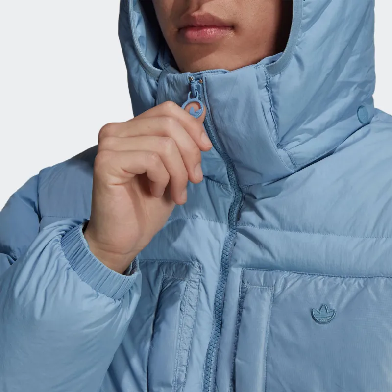 Adidas Originals Down Regent HOODED PUFFER JACKET Down Jacket Men's Sky Blue-4
