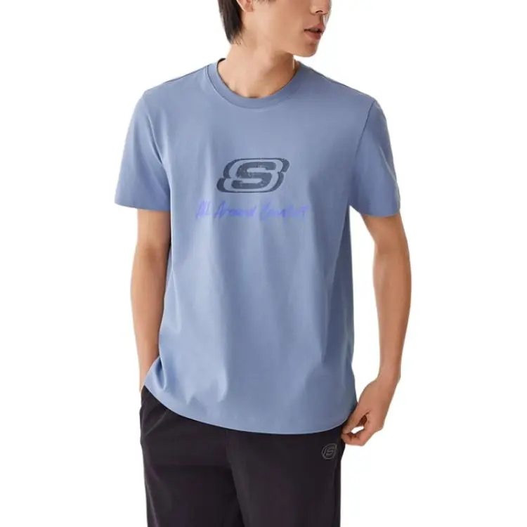 Skechers T-Shirt Unisex Stone-Ground Blue-3