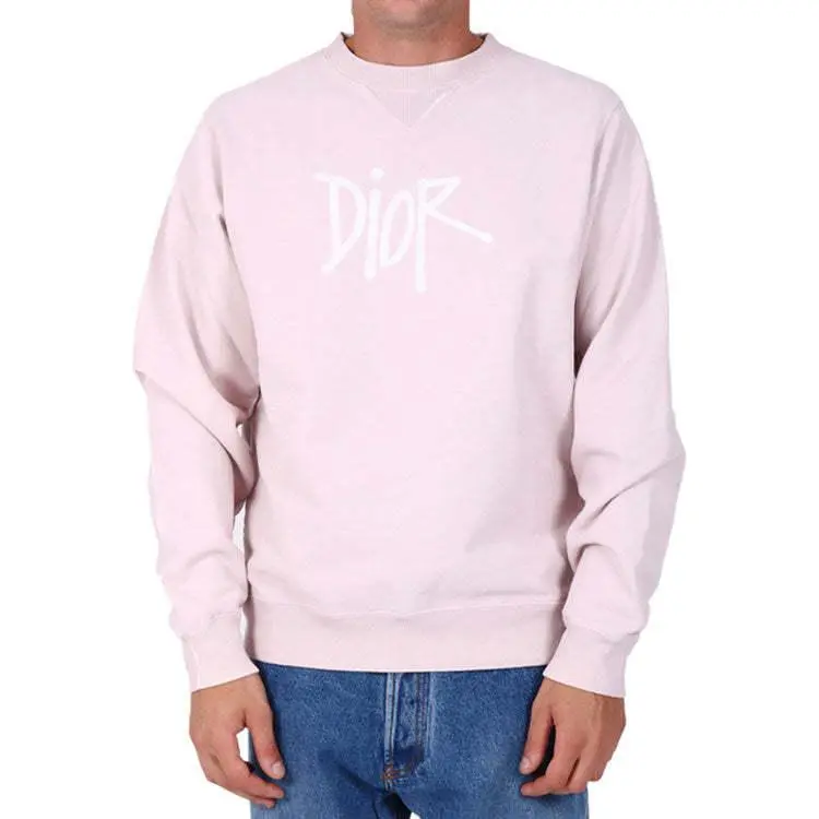 DIOR Quarterly New Products Sweatshirts Men Pink-2