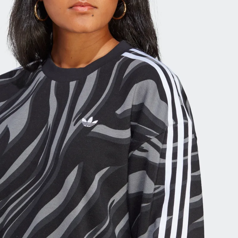 Adidas Originals Sweatshirts Women's Black Gray-3