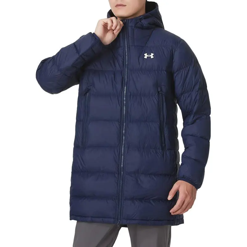 Under Armour Down Jacket Men's Blue Comes With Necklace-4