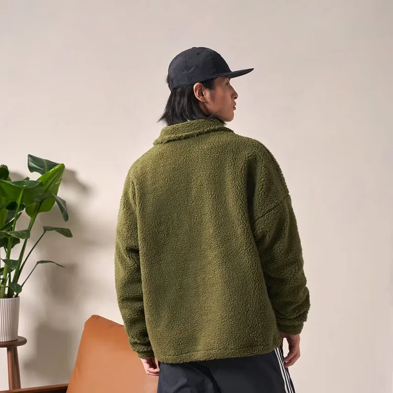 Adidas Originals Sherpa Jacket Men's Dark Olive Green-5