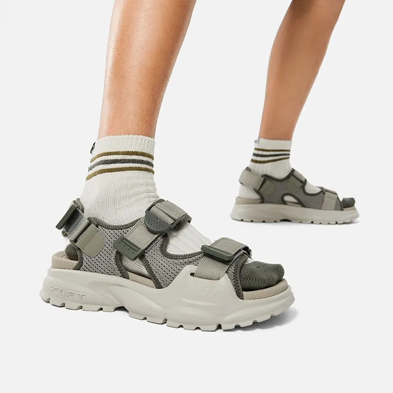 LiNing SOFT COCA Beach Sandals Men's Gray-4