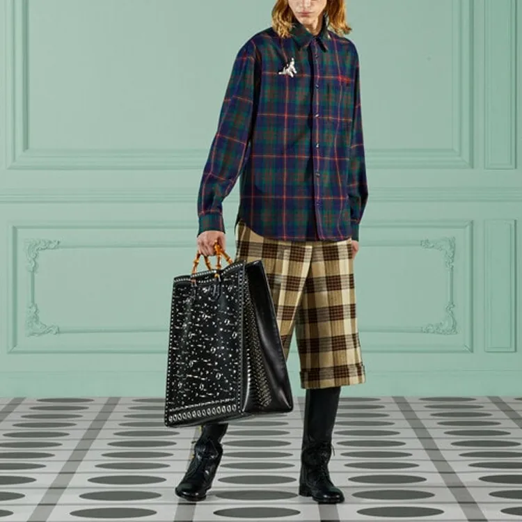 GUCCI Check Pattern Shirt-4