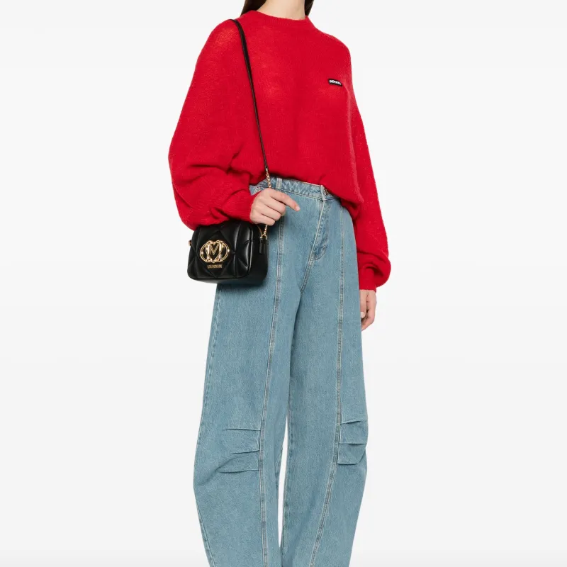 LOVE MOSCHINO Logo plaque Cross Body Bag-4