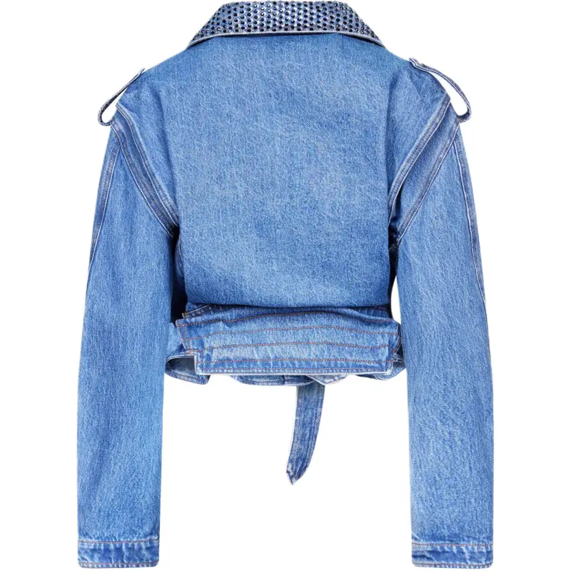 AREA Crystal embellished Denim Jacket-1