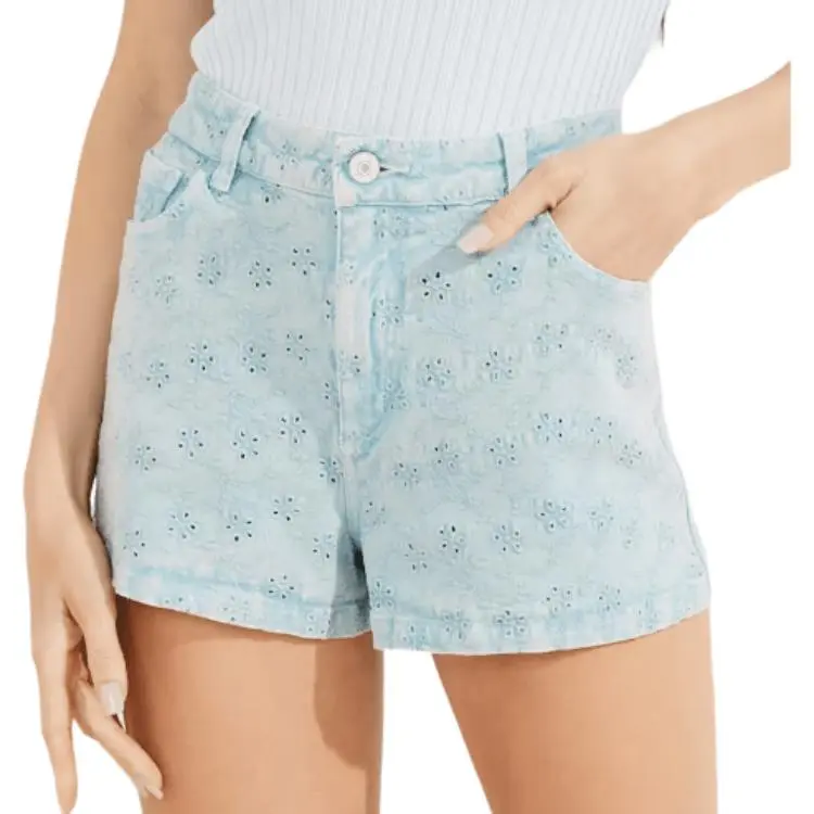 GUESS Denim Shorts Women's Light Blue-1