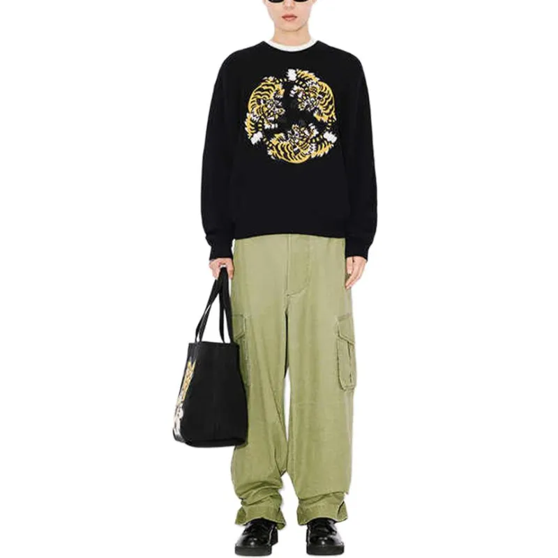 KENZO Tiger Embroidered Crewneck Jumper-3