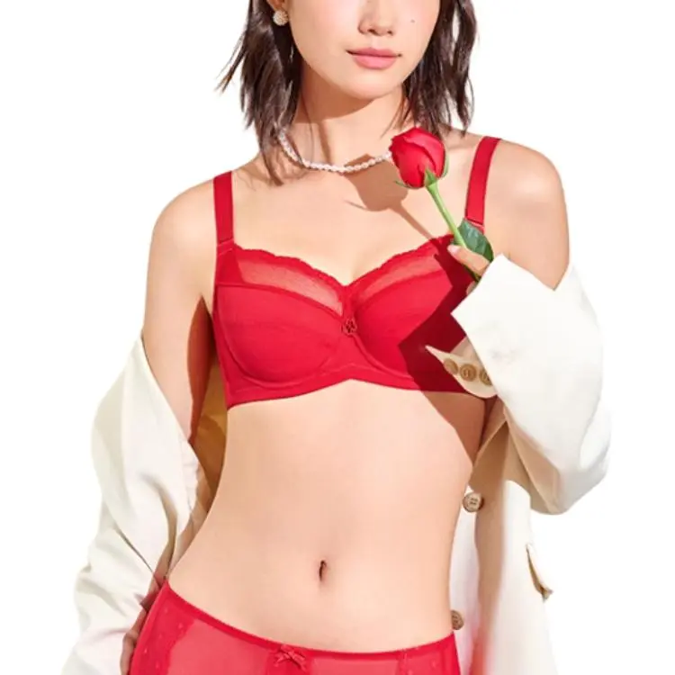 Yiqian Bra Women's Champs Élysées Koi Red-1