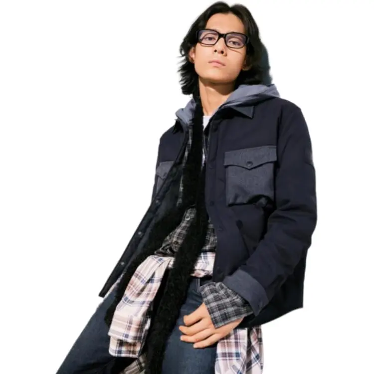 Levi's Down Jacket Men's Blue Black Multicolor-3