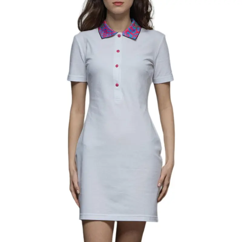 VERSACE JEANS COUTURE SS24 Short Sleeved Dress Women's White-3