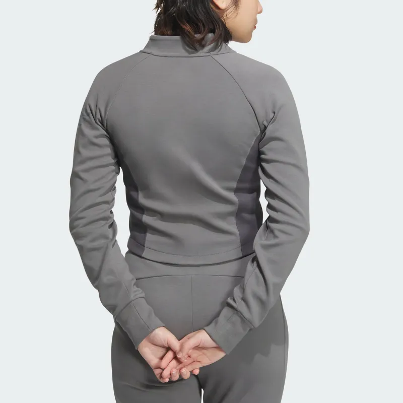 Adidas Sportswear SLIM KNIT JACKET Jackets Coats Women's Gray-3