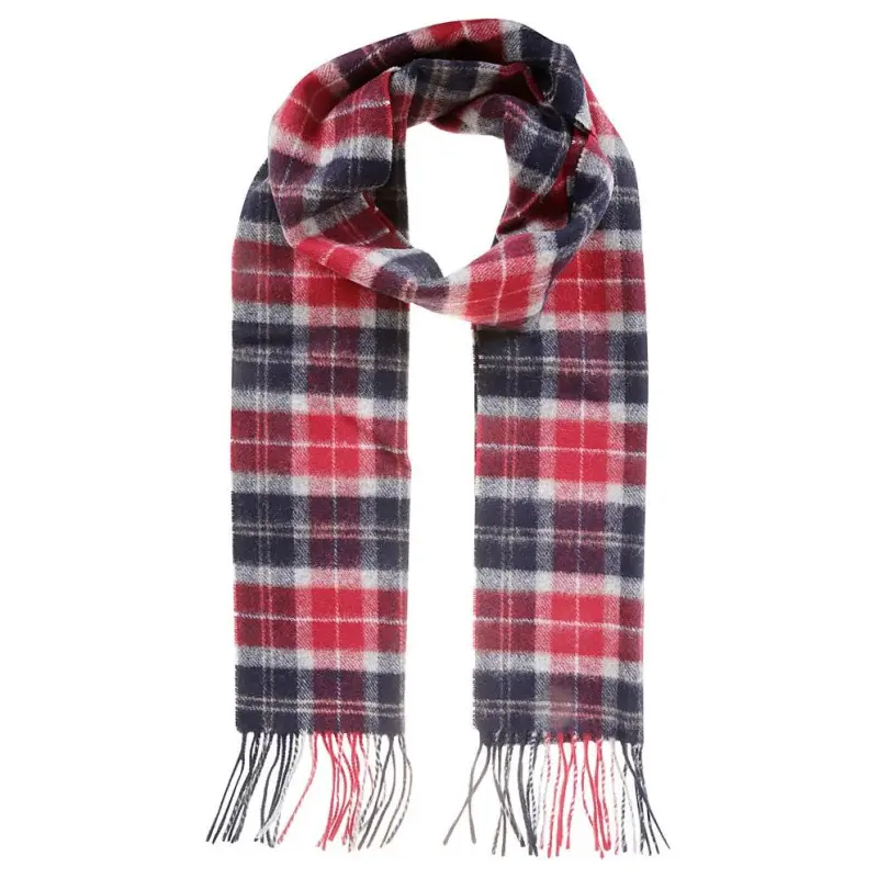 BARBOUR Tartan Checked Fringe Scarf-1