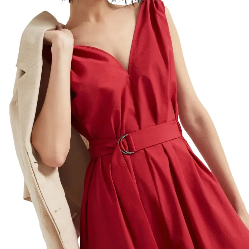 Brunello Cucinelli Poplin Midi Dress-4