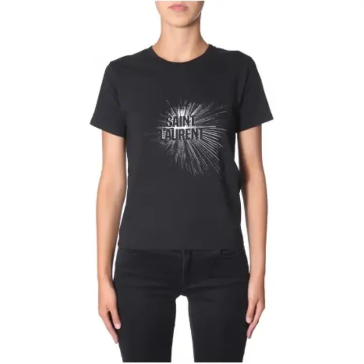 SAINT LAURENT Regular T Shirt Women's Black-2