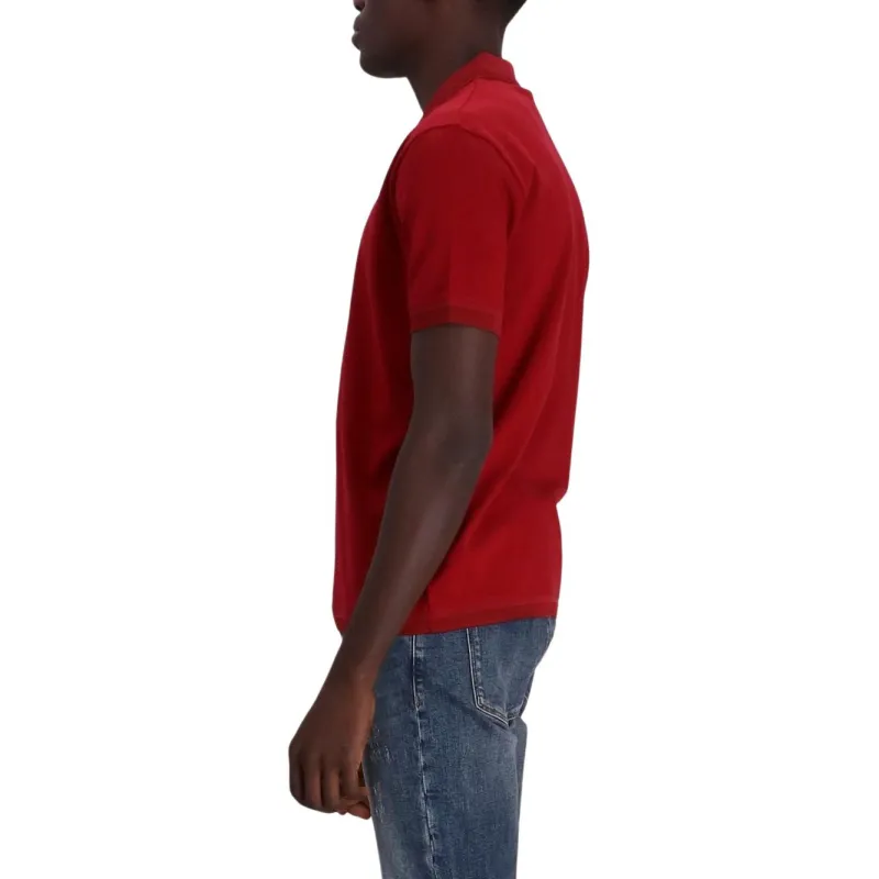 EMPORIO ARMANI Zip up Cotton Polo Shirt-3