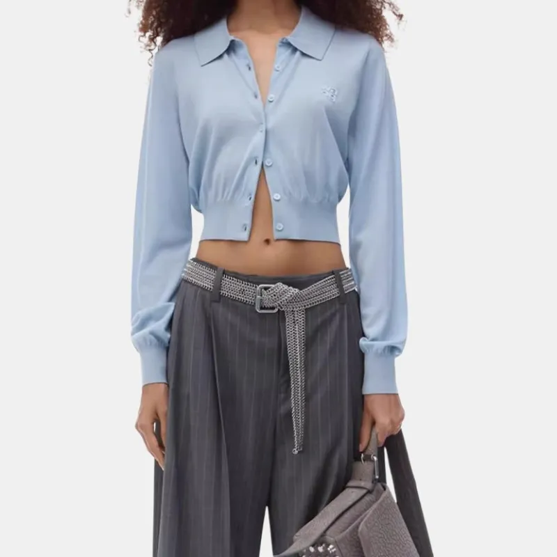 Alexander Wang FW24 Knitwear Women's Sky Blue-1