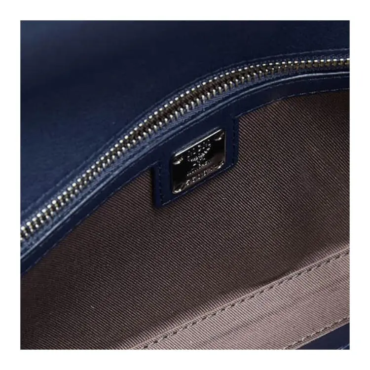 MCM Millie Visetos PVC Shoulder Bag, Crossbody Bag Regular Women's Dark Blue-4